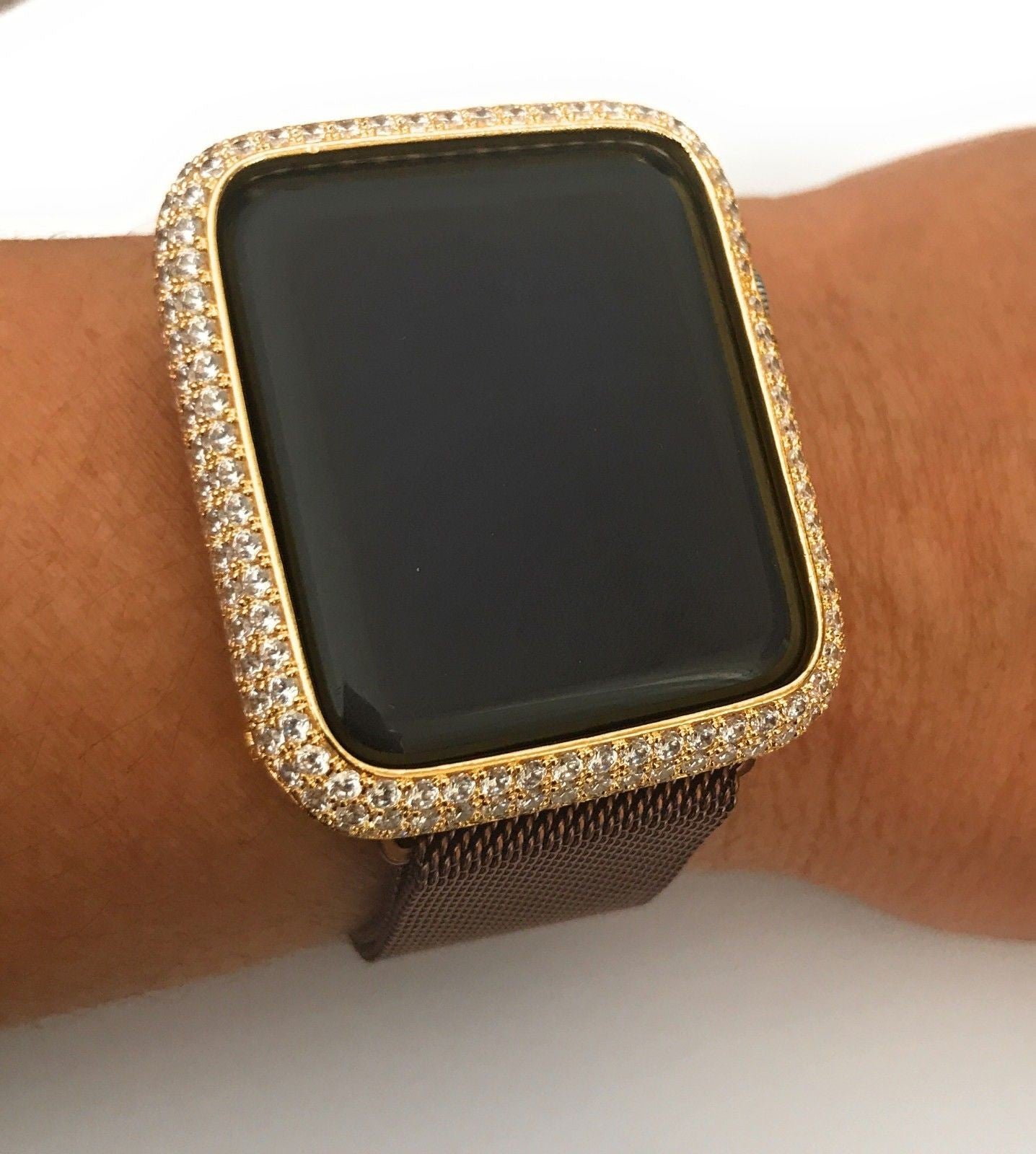 Bling Diamant Edelstahl Case für Apple Watch 3 2 1 42mm