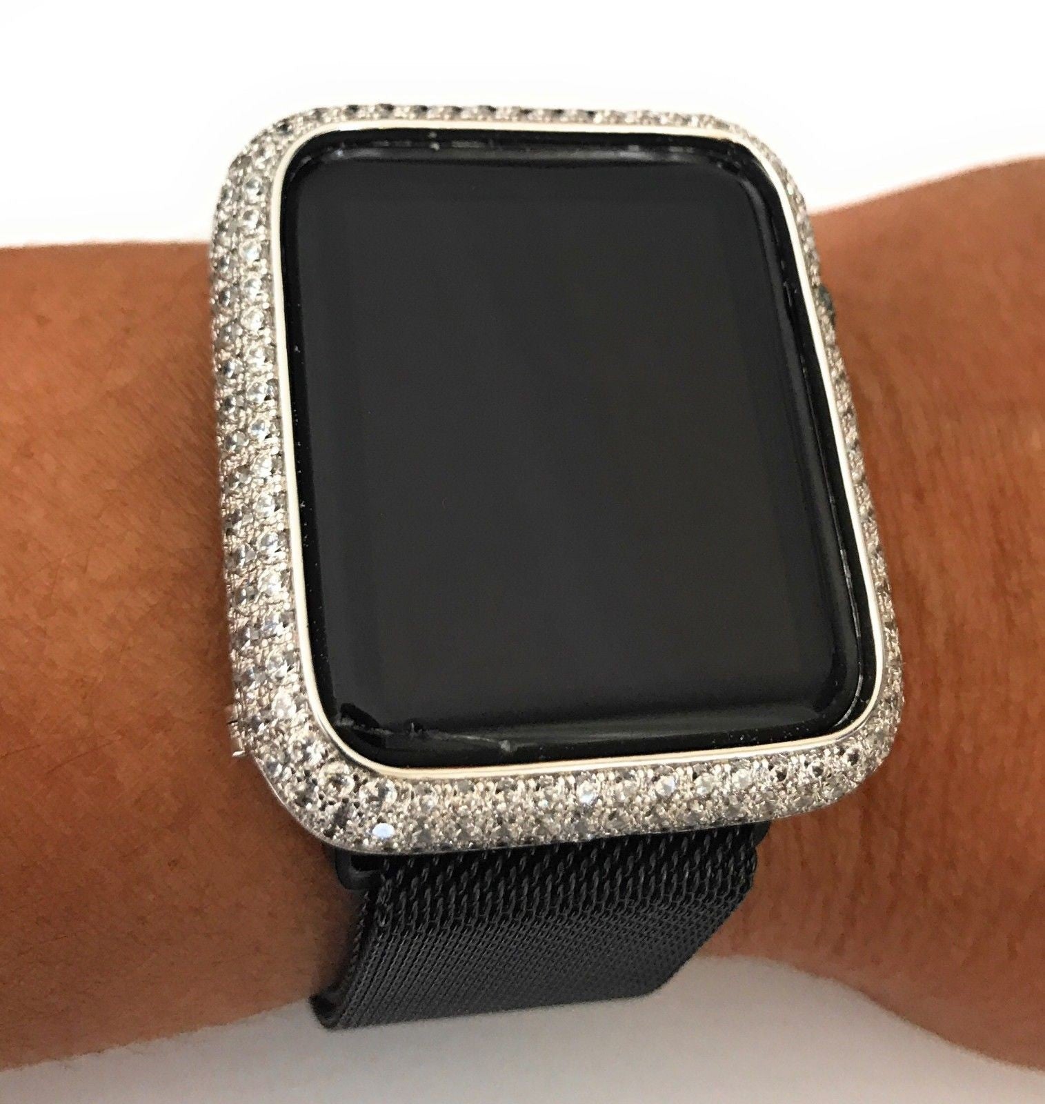 Bling Diamant Edelstahl Case für Apple Watch 3 2 1 38mm