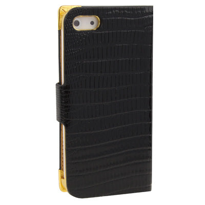 Bling Bling Book Case Schwarz iPhone 5 / 5S / SE
