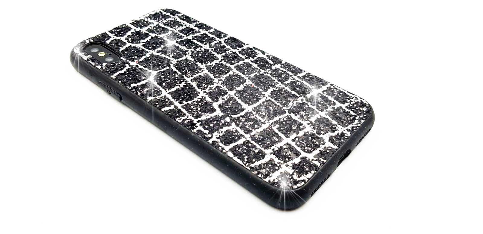 Bling Cover Case Hülle iPhone X Schwarz