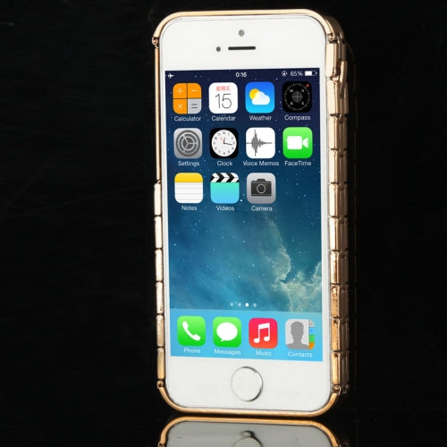 Alu Bumper Kette Schutzhülle Cover Case Gold iPhone 5 / 5S / SE