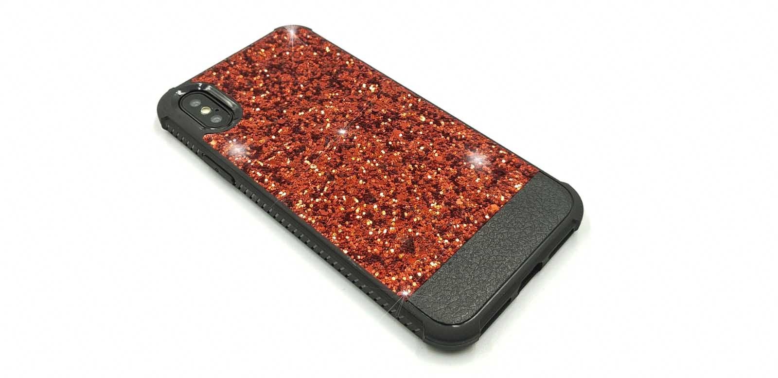 Bling Cover Case Hülle iPhone X Rot