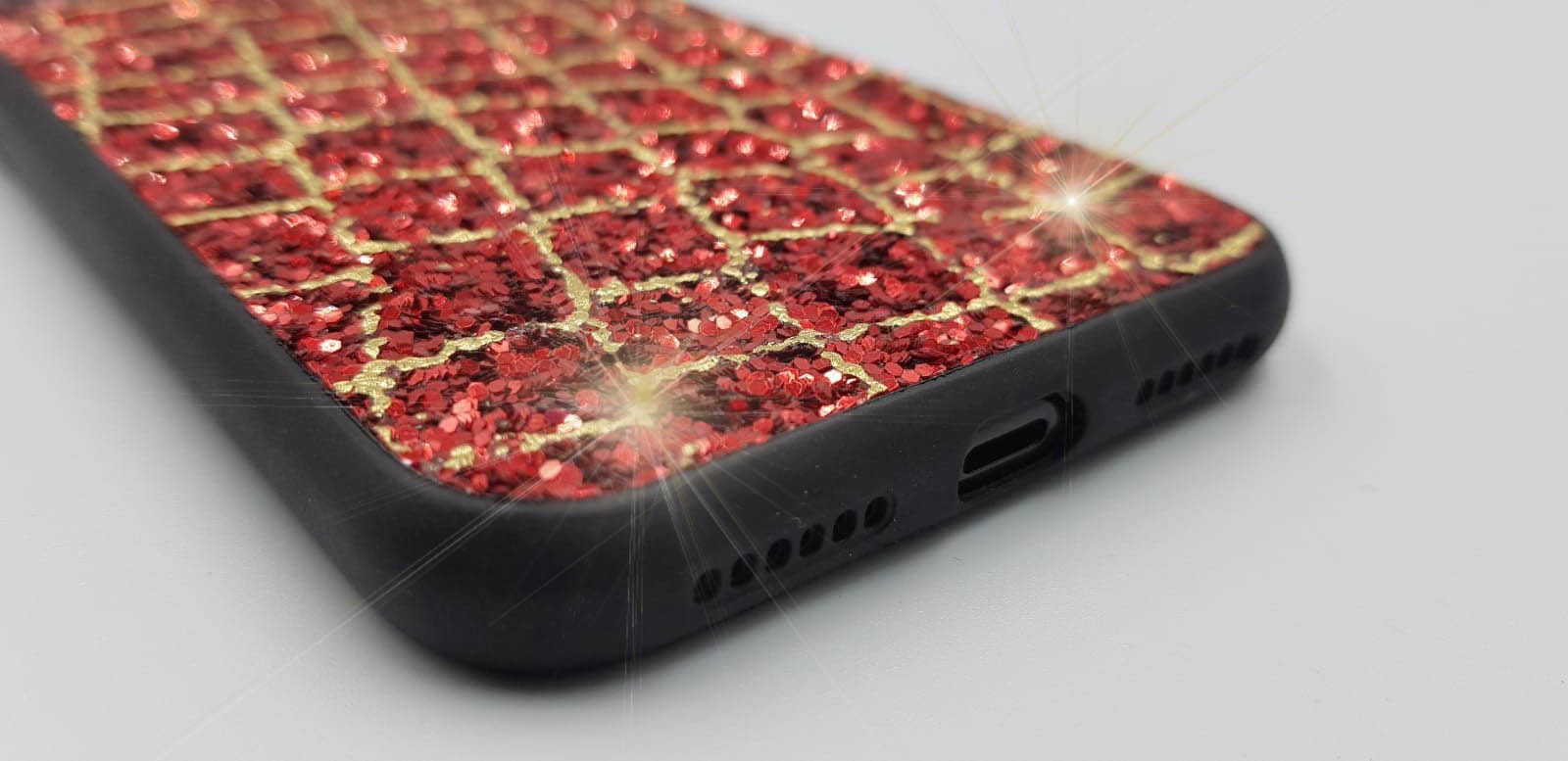 Bling Cover Case Hülle iPhone X Rot