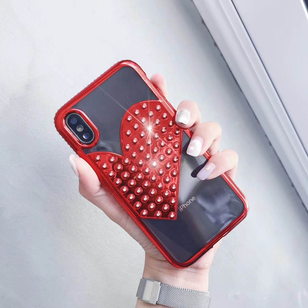 Bling Cover Case Hülle iPhone X Rot