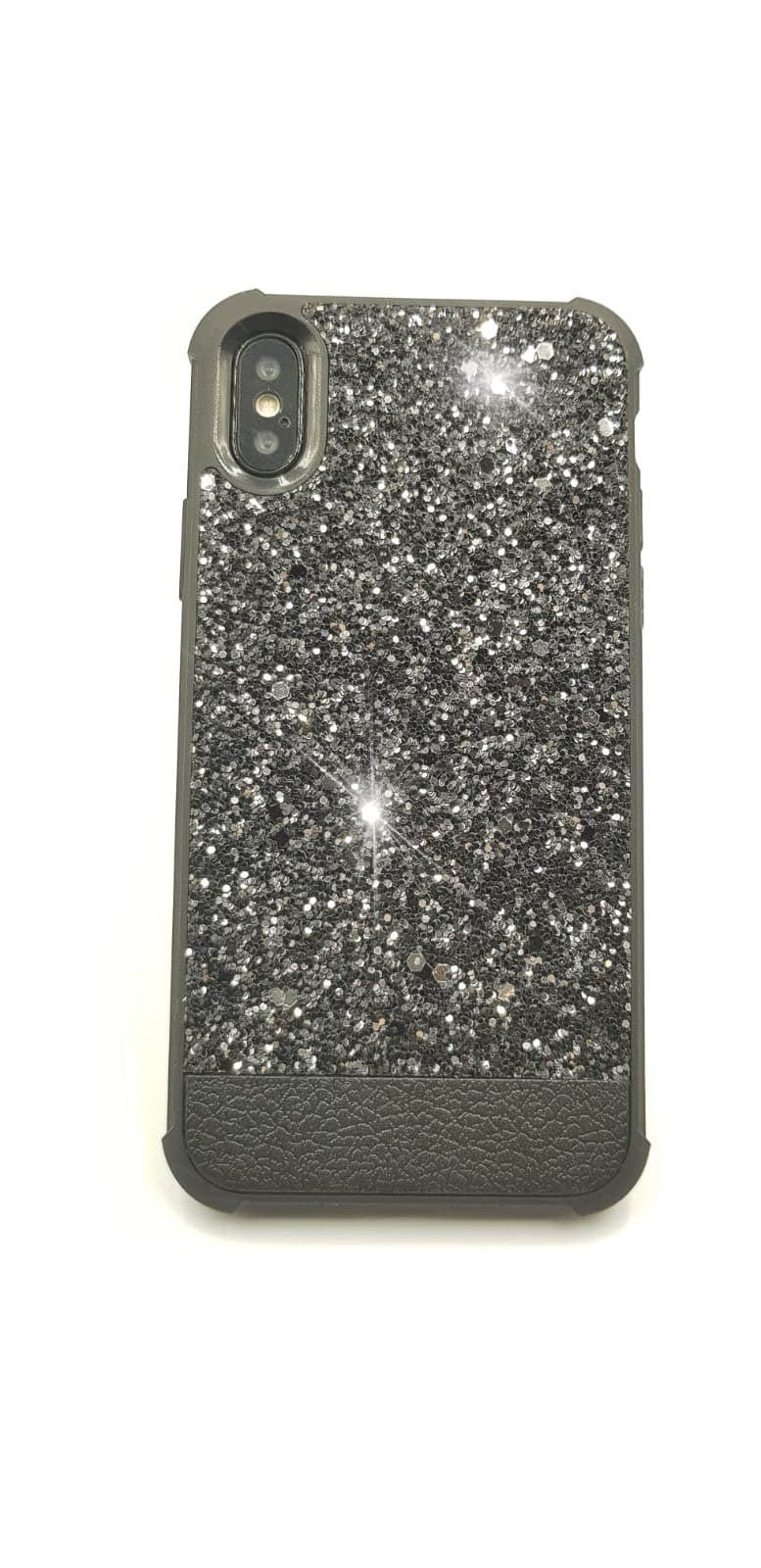 Bling Cover Case Hülle iPhone X Schwarz