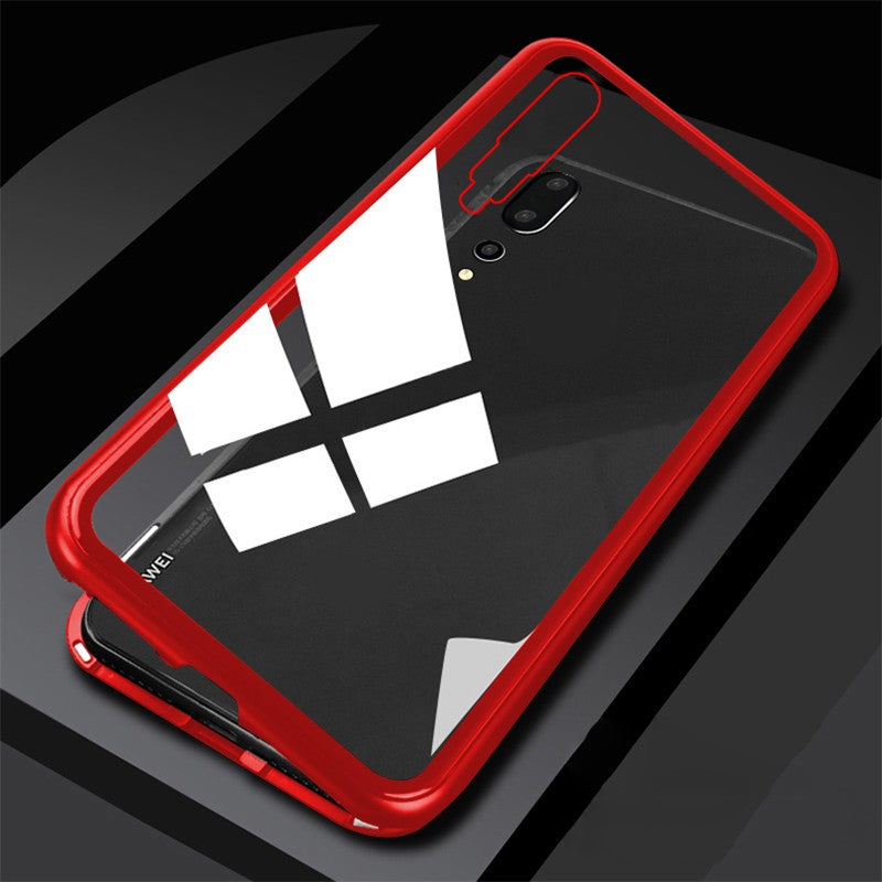 360° Magnet Cover Hülle Huawei P20 Rot