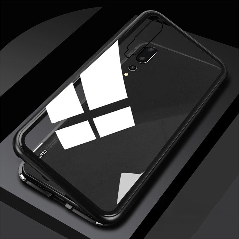 360° Magnet Cover Hülle Huawei P20 Schwarz