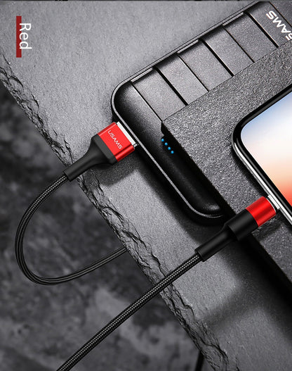 Usams Datenkabel USB Micro USB Typ-C Rot-Schwarz