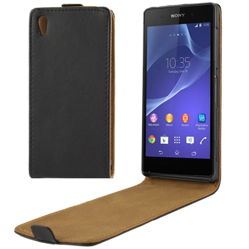 Schwarz Flip Leder Etui Tasche Sony Xperia Z2 / L50w