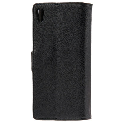 Leder Kreditkarte Ledertasche Etui Sony Xperia Z2 / L50w Schwarz