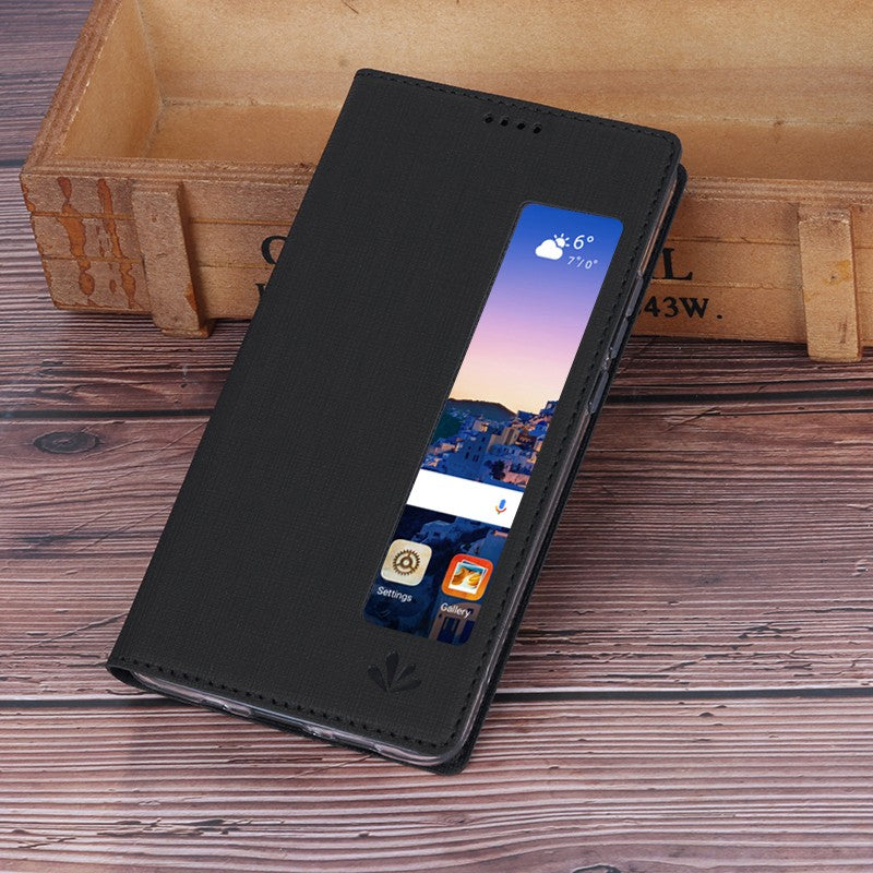 Huawei P20 Vili Hülle Fenster Bookcover Schwarz