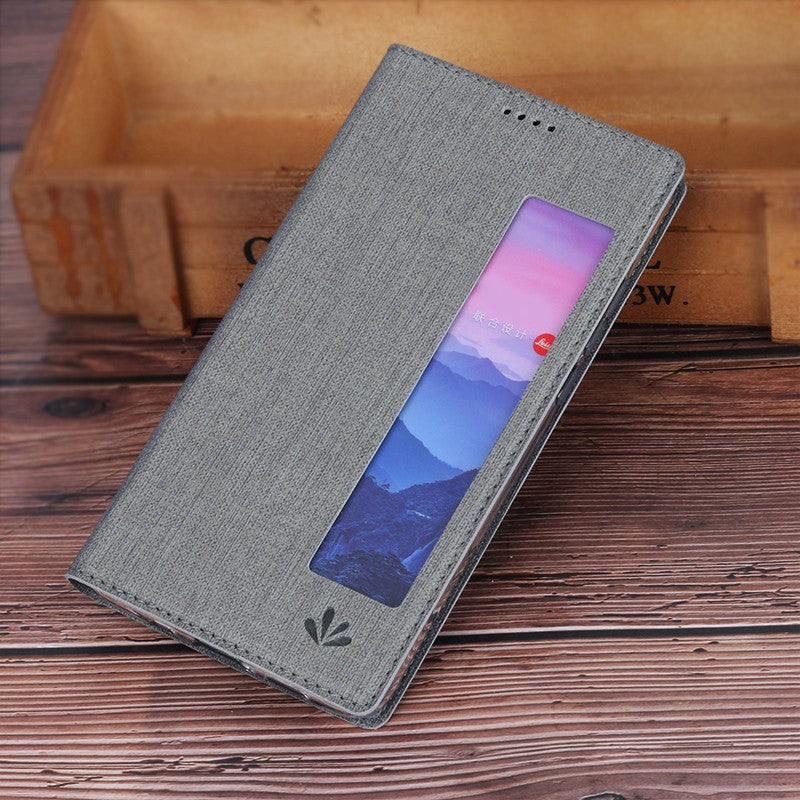 Huawei P20 Pro Vili Hülle Fenster Bookcover Grau