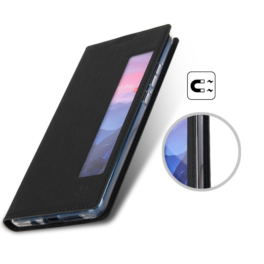 Huawei P20 Pro Vili Hülle Fenster Bookcover Grau