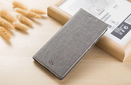 Huawei P20 Lite Vili Hülle Elegantes Bookcover Grau