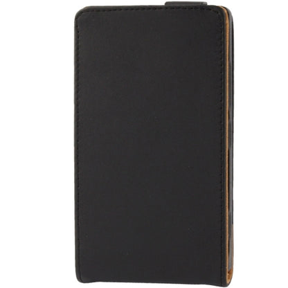 Schwarz Flip Leder Etui Tasche Nokia Lumia 925