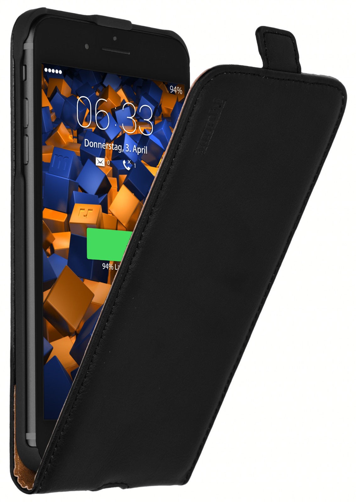 iPhone 6 Plus, 6S Plus Flip Case Etui Schwarz