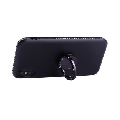 X-Ring Finger Loop Magnet Case iPhone X Schwarz