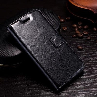 Leder Book Case Etui Galaxy Note 9 Schwarz