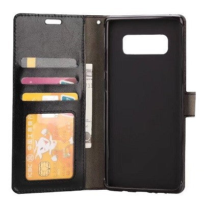 Leder Book Case Etui Galaxy Note 9 Rot