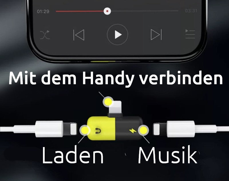 2in1 Adapter für Musik und Laden iPhone
