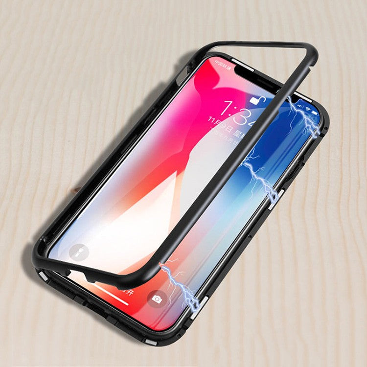 360° Magnet Cover Transp iPhone X Rot