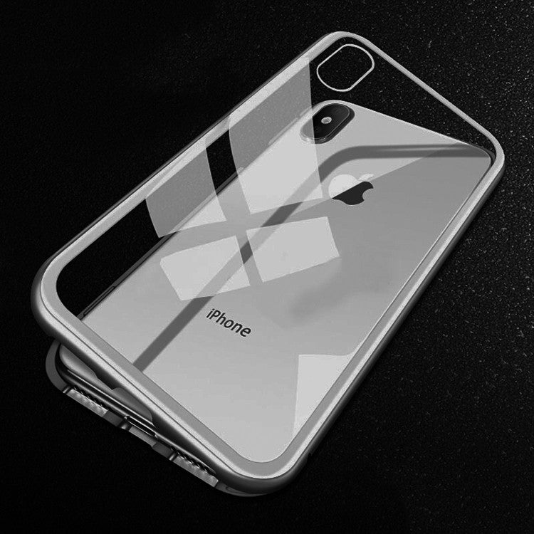 360° Magnet Cover Transp iPhone X Grau