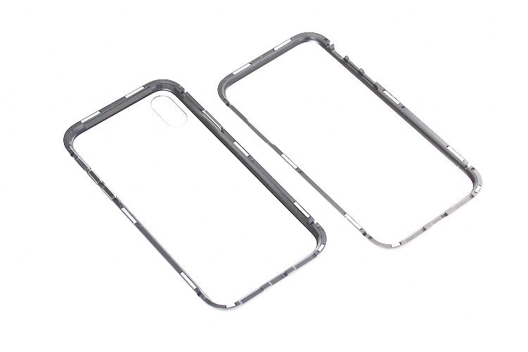 360° Magnet Cover Transp iPhone X Grau
