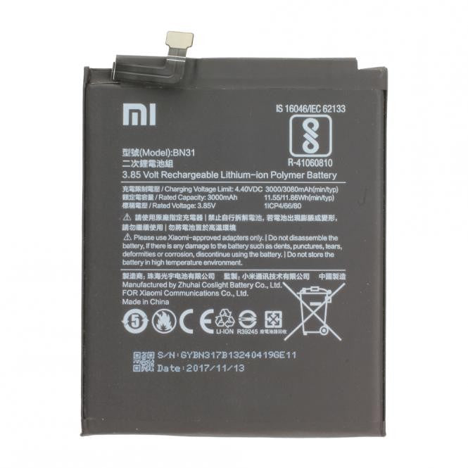 Xiaomi Akku BN31, Bulk für Mi 5X/Redmi Note 5A Pro