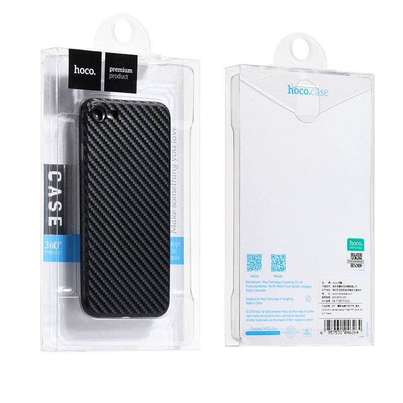 HOCO Thin Carbon Case iPhone 7 & 8 Schwarz