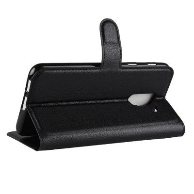 Leder Book Case Etui Galaxy A6 Schwarz