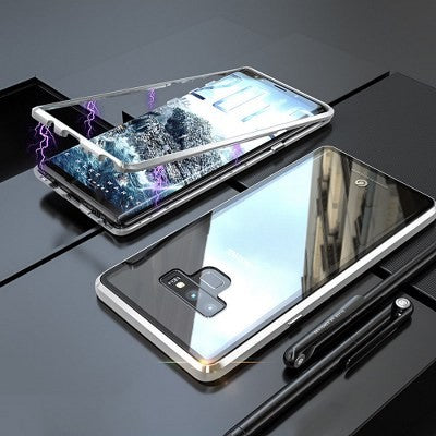 360° Magnet Cover Hülle Galaxy Note 9 Silber