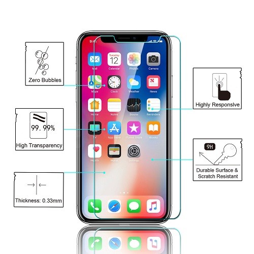 9H Panzerglas Tempered Glass fur iPhone XS,X