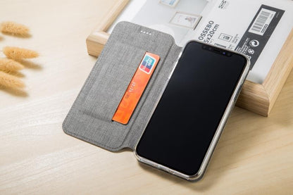 iPhone XS Max Vili Leder Hülle Etui Grau