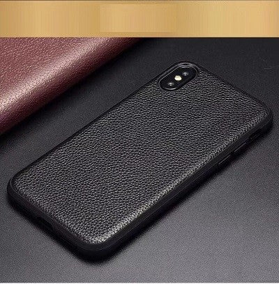 iPhone XS Max Leder Case Schwarz
