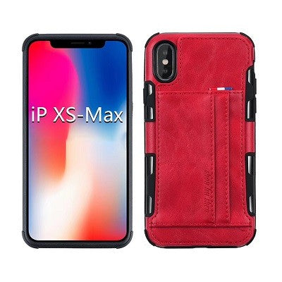 iPhone XS Max Leder Etui Hülle Rot