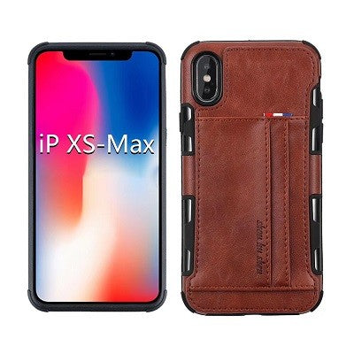 iPhone XS Max Leder Etui Hülle Braun