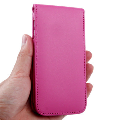 Vertikal Flip Leder Etui mit Kartenplatz für iPod touch 5th rosa
