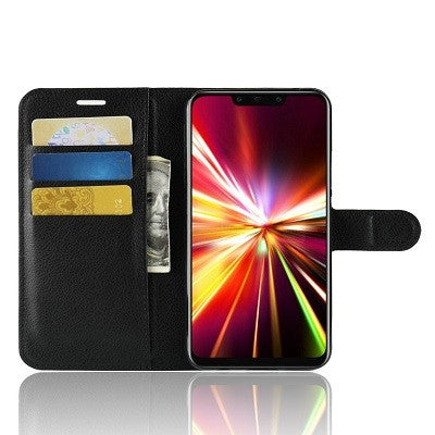 Huawei Mate 20 Leder Hülle Etui Schwarz