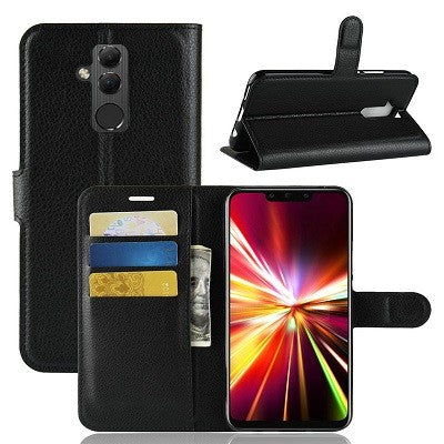 Huawei Mate 20 X Leder Hülle Etui Schwarz