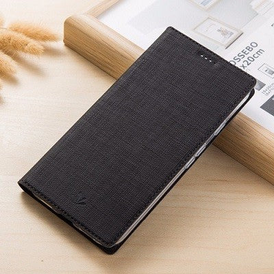 iPhone XR Vili Leder Hülle Etui Schwarz