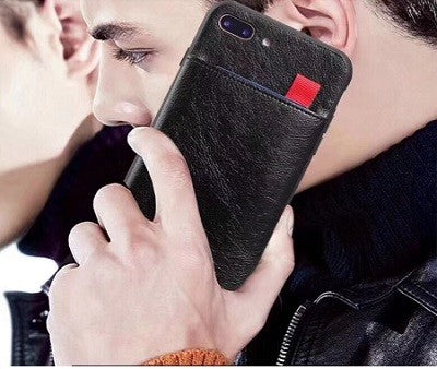 iPhone XR Wallet Ribbon Leder Case Schwarz
