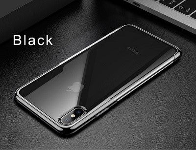 iPhone XR Transparent Silikon Case Schwarz