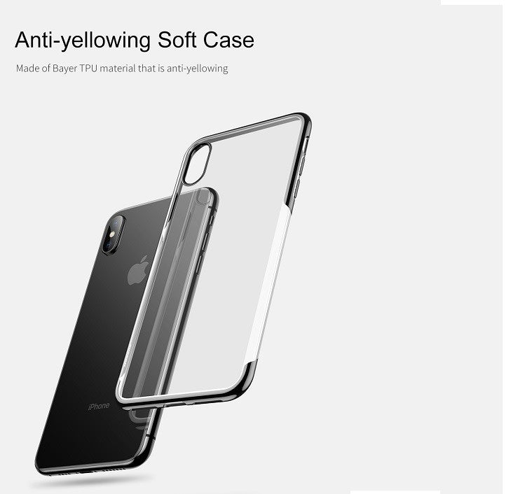 iPhone XR Transparent Silikon Case Schwarz