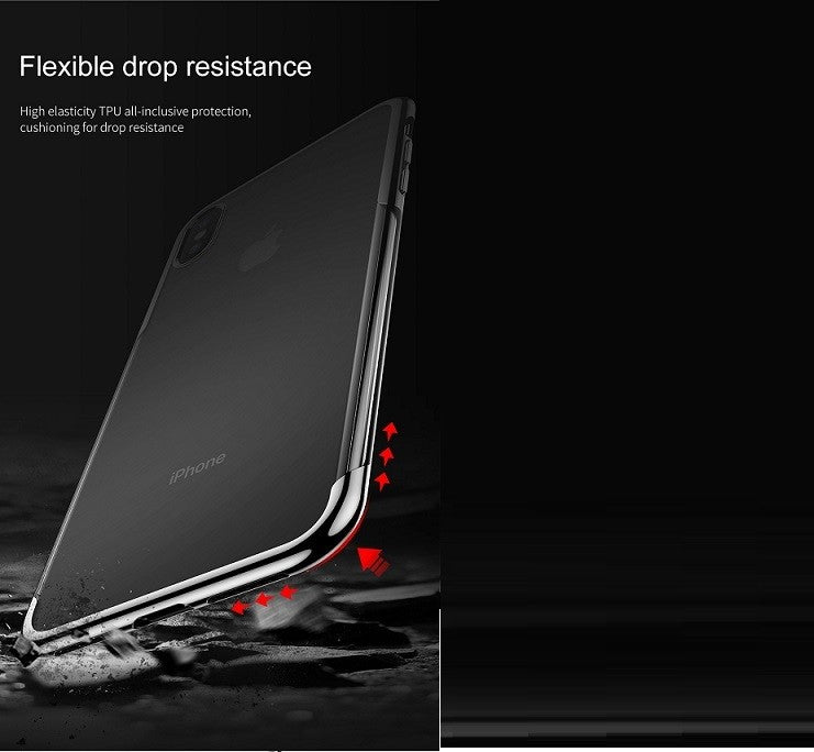 iPhone XR Transparent Silikon Case Schwarz