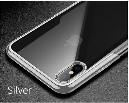 iPhone XR Transparent Silikon Case Silber