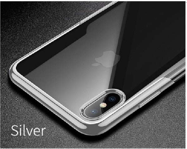iPhone XR Transparent Silikon Case Silber