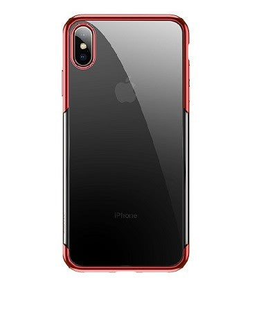 iPhone XS Transparent Silikon Case Rot