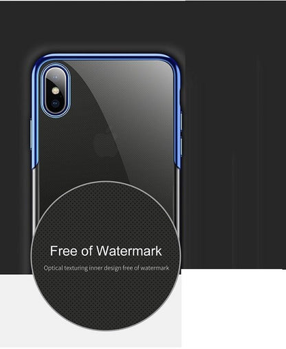 iPhone XS Max Transparent Silikon Case Blau