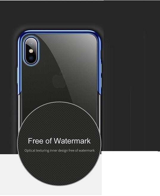 iPhone XS Max Transparent Silikon Case Blau