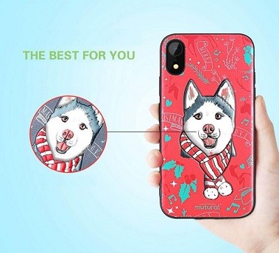 iPhone XR 3D Hund Silikon Case Rot
